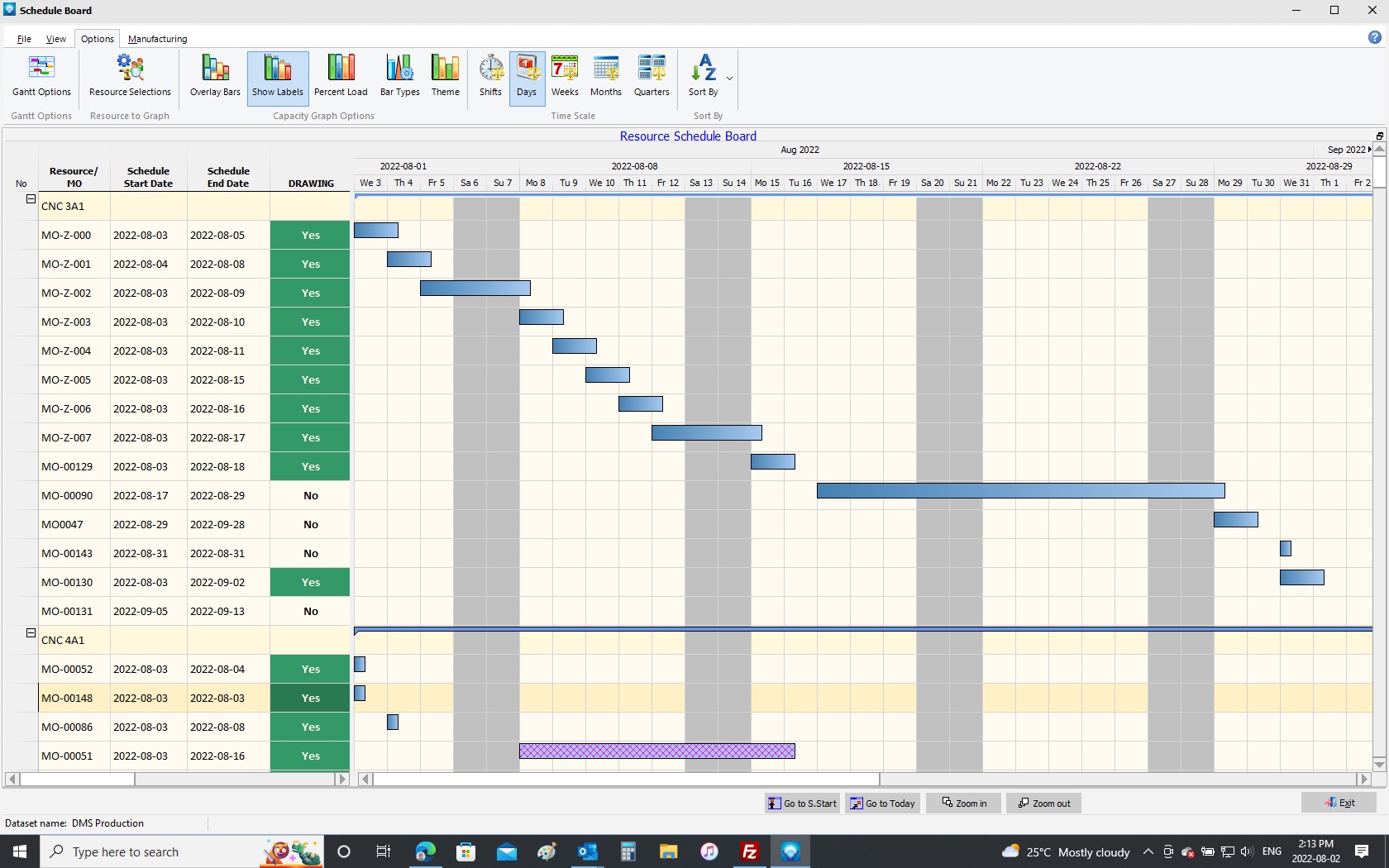 Drag and Drop Schedule Board